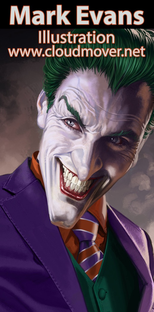 The Joker by Mark Evans illustration New York Comic Con 2013 Retractable Banner