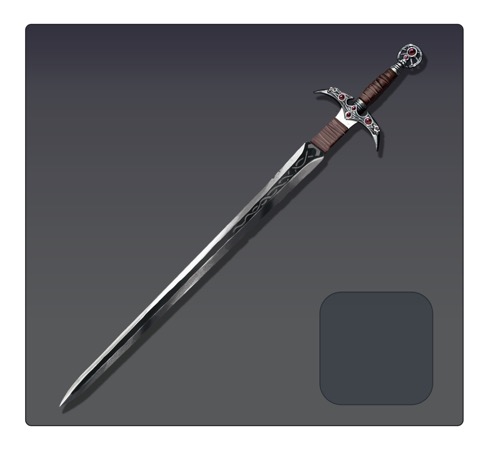 PhysicalWeapons017-Two-Handed_Sword iPhone RPG art by Mark Evans