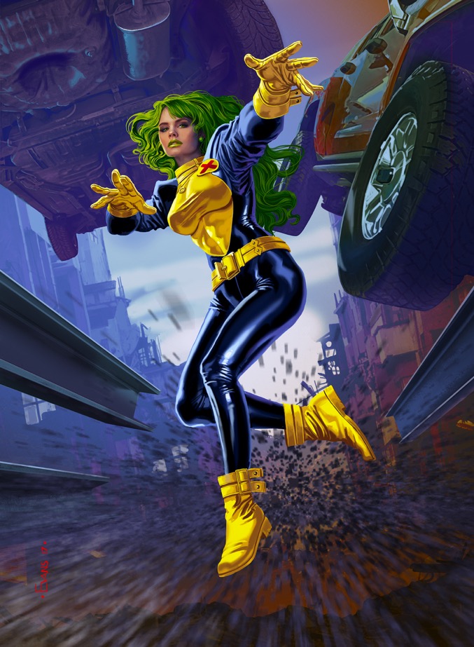 X-Men Polaris finish Lorna Dane the daughter of Magneto by Mark Evans Marvel Comics Upper Deck Fleer Ultra X-Men
