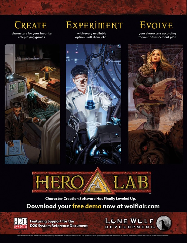  Cover Hero Lab from Lone Wolf Development 