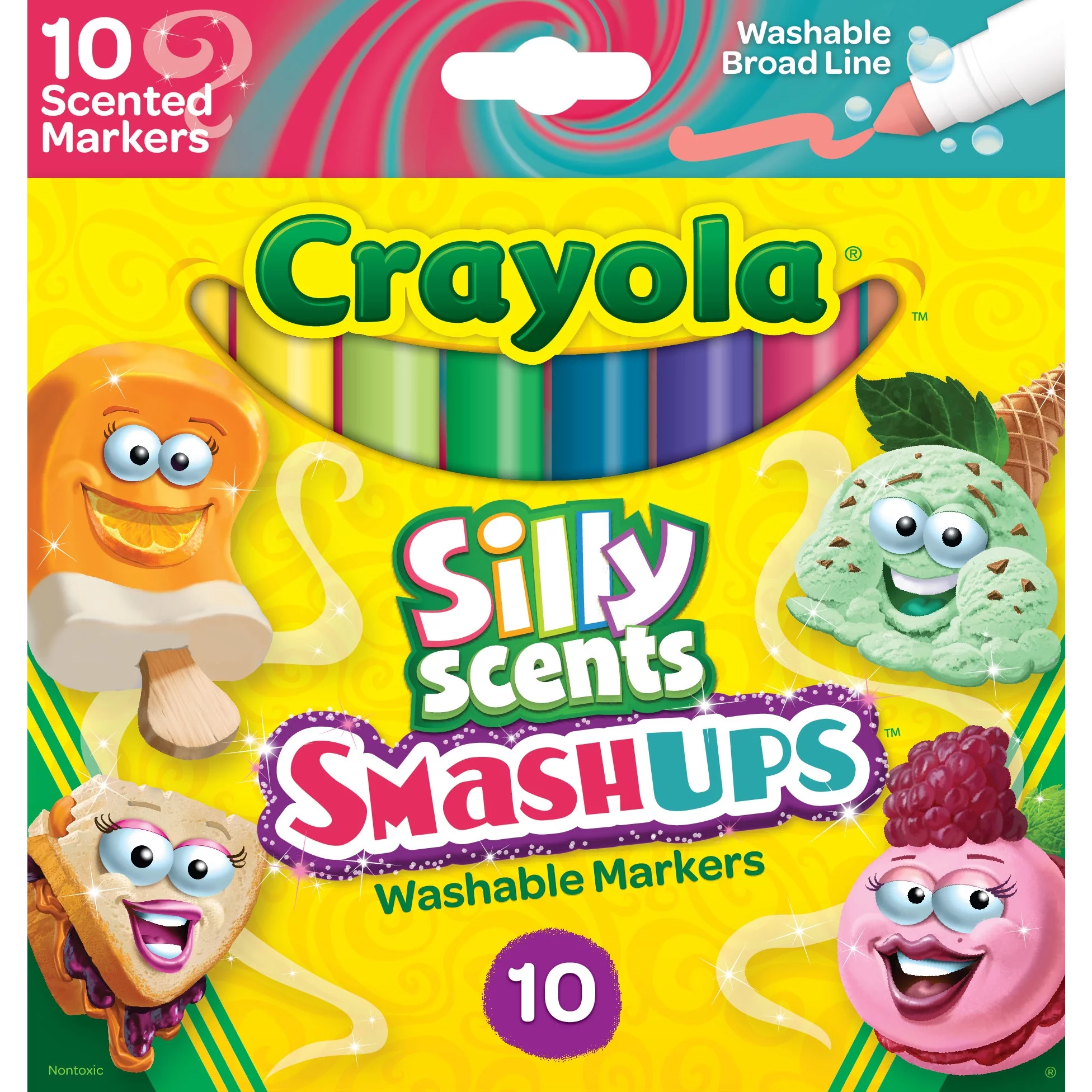  Crayola Silly Scents Smashups 10 Washable Markers 