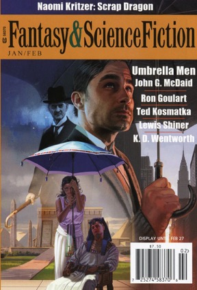 Fantasy and Science Fiction Magazine Jan/Feb 2012 FS&F Umbrella Men John G. McDaid