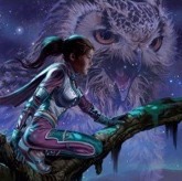 Everquest Legends of Norath Aspect of The Owl illustration by Mark Evans