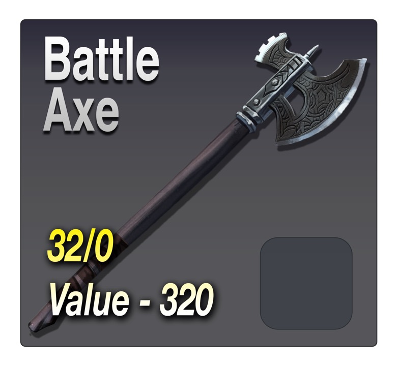 PhysicalWeapons014-Battle_Axe iPhone RPG art by Mark Evans