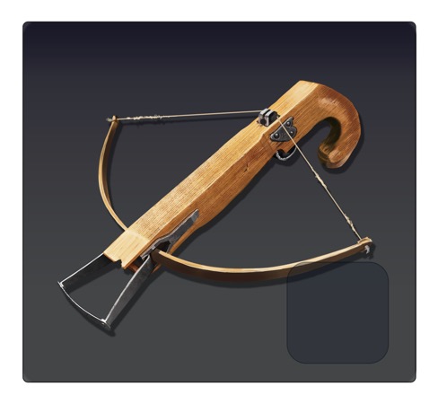 PhysicalWeapons016-CrossBow iPhone RPG art by Mark Evans