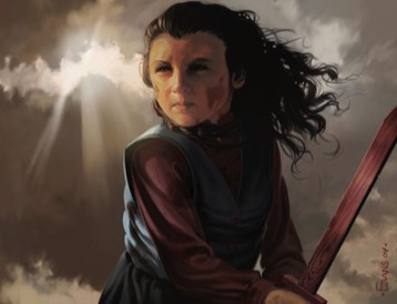 Detail Arya Stark Print painted by Mark Evans A Game of Thrones by George R. R. Martin