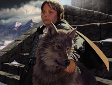 Detail Rickon Stark Print painted by Mark Evans A Game of Thrones by George R. R. Martin